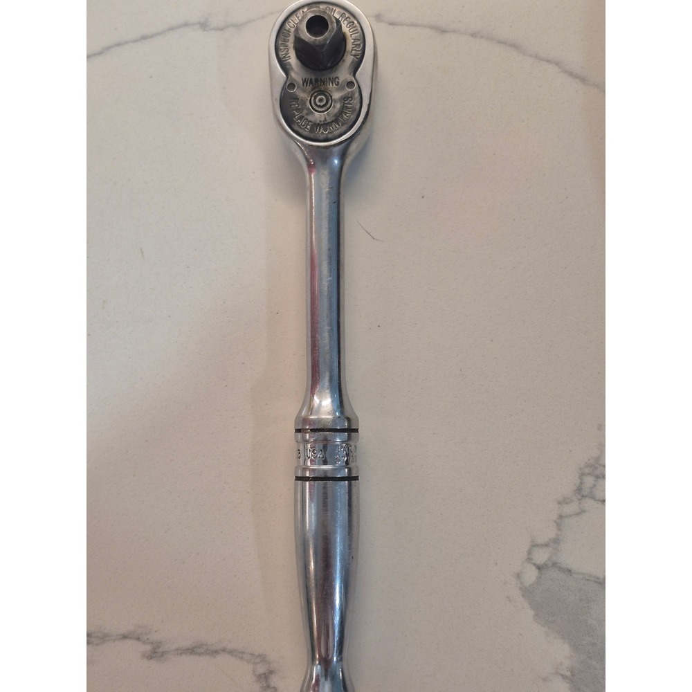 Snap-on F723 3/8 Drive Standard Handle Ratchet USA Chrome Tool